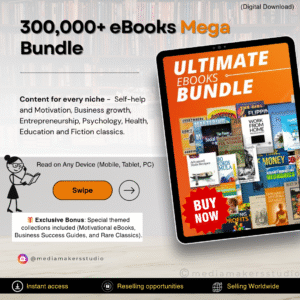300,000+ eBooks Mega Bundle | Digital Library for Self-Help, Business, Education, Motivation & Fiction | Instant Download Collection