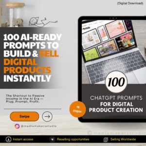 100 ChatGPT Prompts for Digital Product Creation | PLR E-Book | Resell Rights | AI Business Ideas