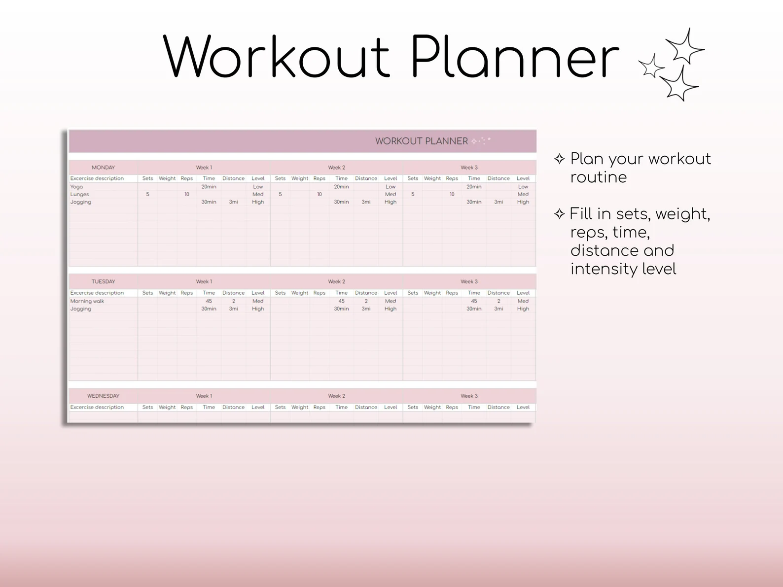 All-in-One Weight Loss & Fitness Tracker | Google Sheets Calorie & Workout Planner | Digital Habit, Meal & Body Measurement Tracker | Health & Fitness Spreadsheet - Image 6