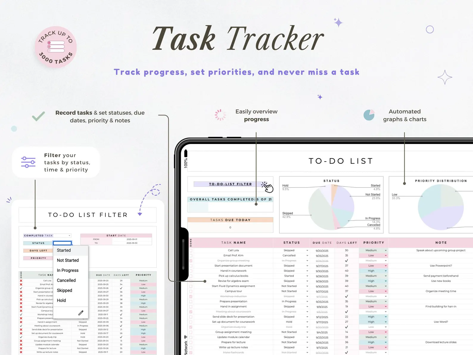 All-in-One Social Media Content Planner | Google Sheets Digital Marketing Calendar & Task Tracker | 12-Month Automated Scheduler | Ideal for Instagram, TikTok & YouTube Creators - Image 9